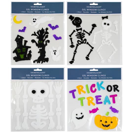 Double Sided Halloween Gel Window Clings, 4ct. By Northlight | Michaels®